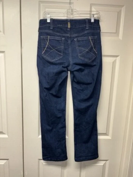 Ariat Jeans Women's Real Ella Straight Dark Wash Size 29R - Picture 2 of 4